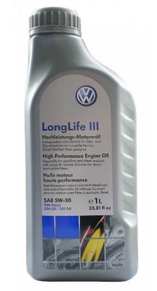 Моторное масло VAG Longlife III SAE 5W-30 1л  (Замена- GS55545M2 VAG Longlife III 0W-30 1л)