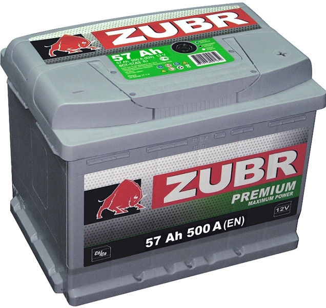 Аккумулятор Зубр Premium R+ (57Ah)
