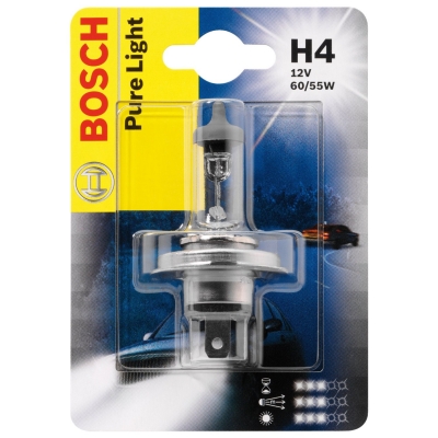 Лампа галогенная Bosch H4 Pure Light 1 шт