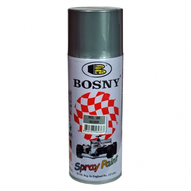 Краска Bosny аэрозоль серый грунт 400 мл