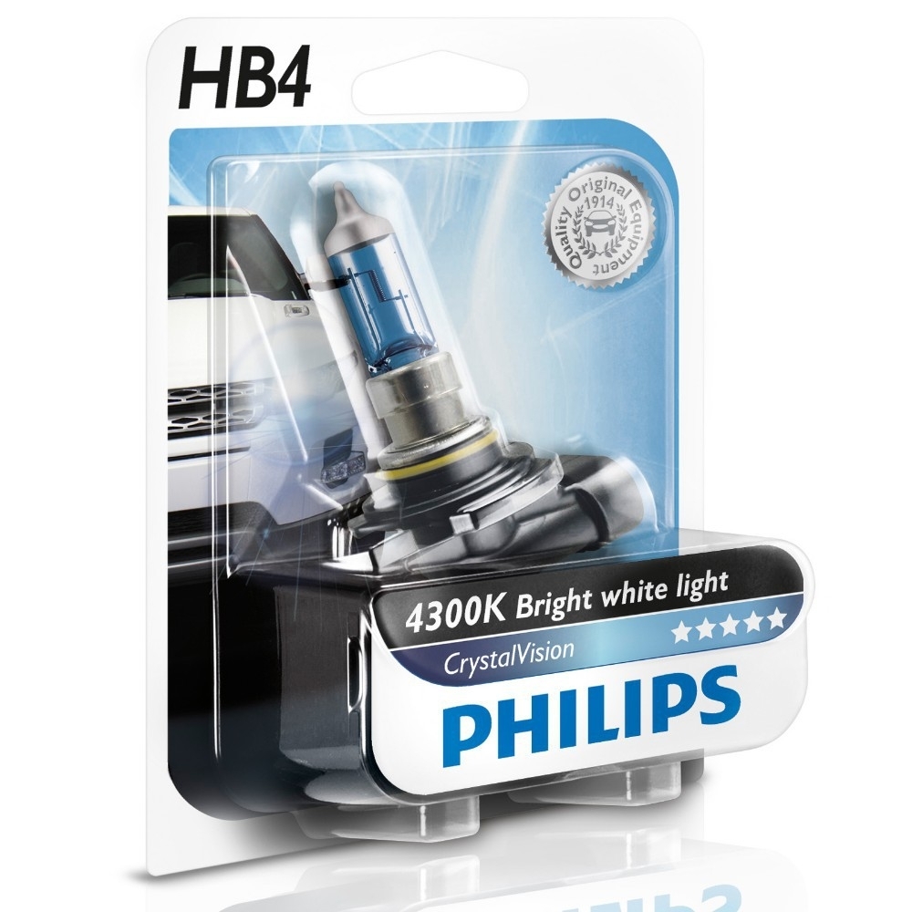 Лампа галогенная Philips HB4 Crystal Vision 2 шт
