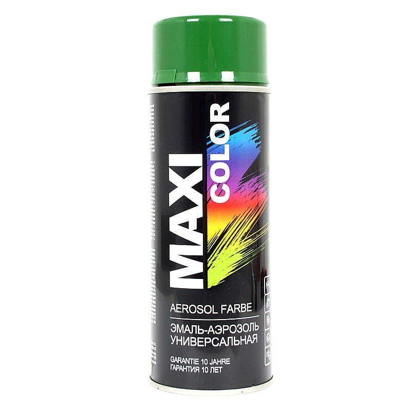 Краска Maxi Color аэрозоль зеленая листва 400 мл (RAL 6002)