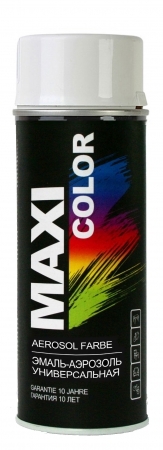 Краска Maxi Color аэрозоль белая глянцевая 400 мл (RAL 9010)
