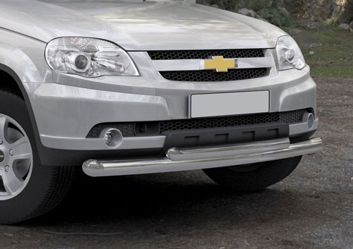 Защита бампера переднего Rival Chevrolet Niva 2010-