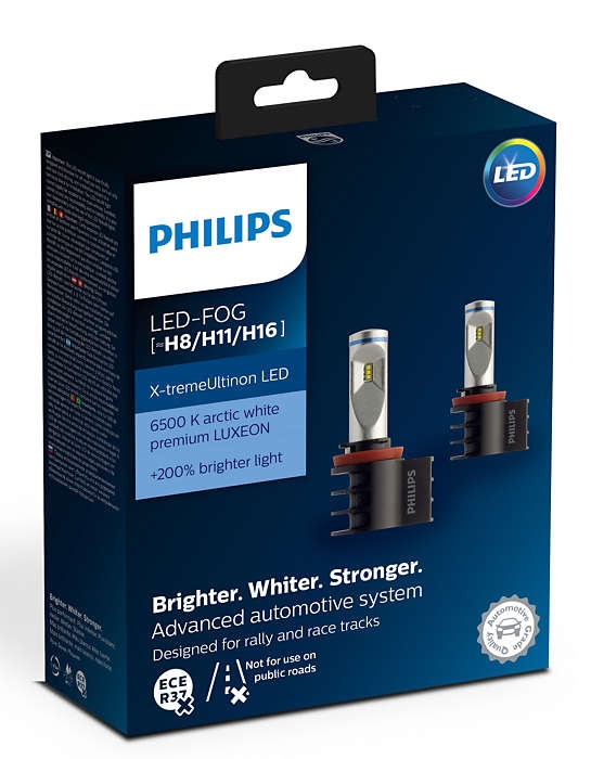 Лампа светодиодная Philips H8/H11/H16 X-tremeUltinon LED 2 шт
