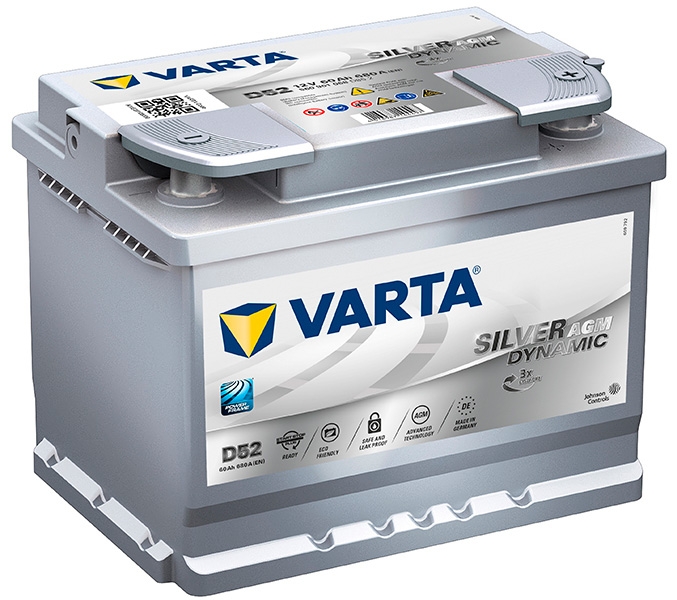 Аккумулятор Varta Silver Dynamic AGM D52 (60 А/ч)