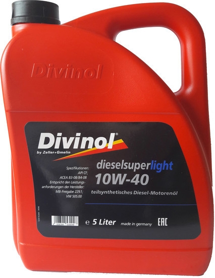 Моторное масло Divinol Diesel Superlight 10W-40 5л