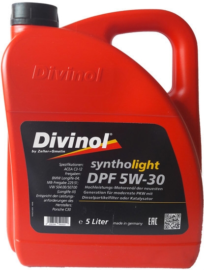 Моторное масло Divinol Syntholight DPF 5W-30 5л