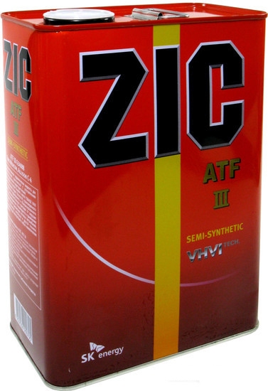 Трансмиссионное масло Zic ATF III 4л