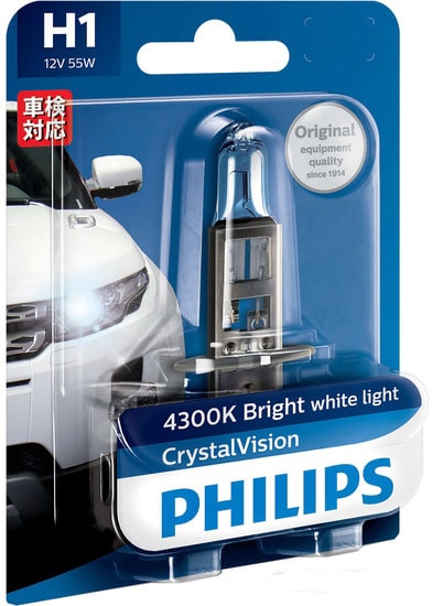 Лампа галогенная Philips H1 CrystalVision 1шт