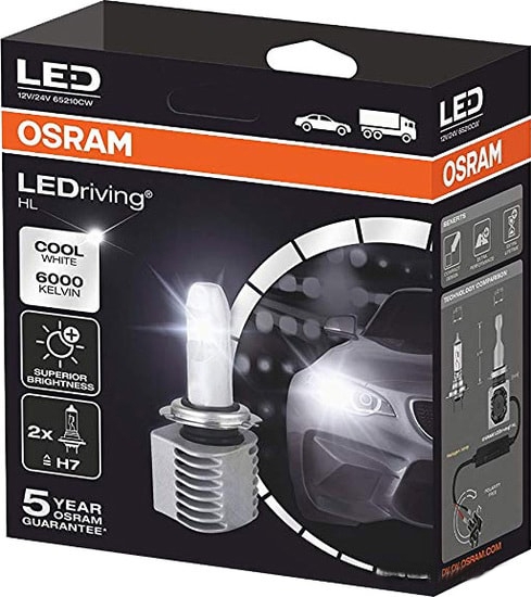 Лампа светодиодная Osram H7 65210CW 2шт