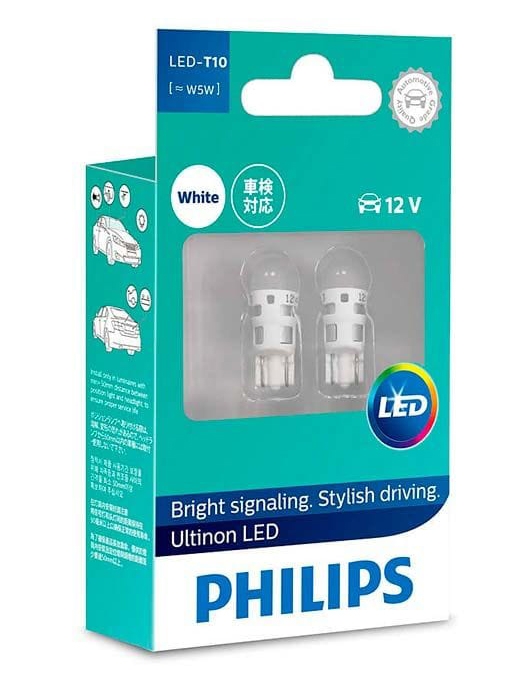 Лампа светодиодная W5W Philips Ultinon LED 2шт - 11961ULWX2