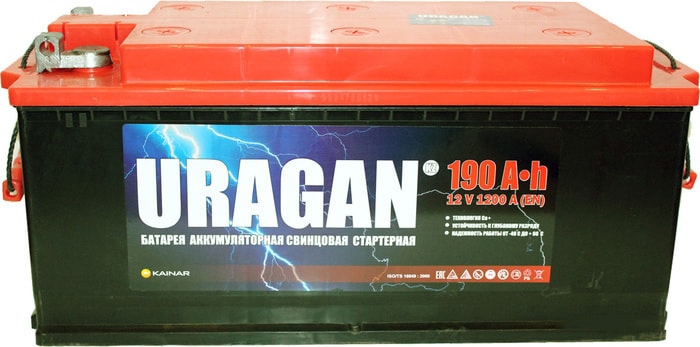 Аккумулятор Uragan L (190 А·ч)