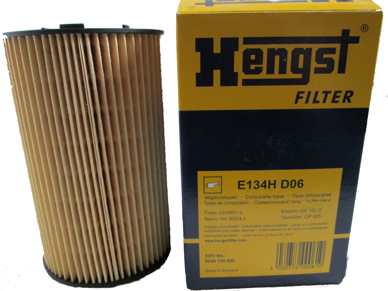 E134HD06 фильтр масляный Hengst