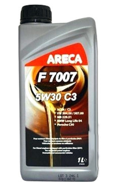 Моторное масло Areca F7007 5W-30 C3 1л