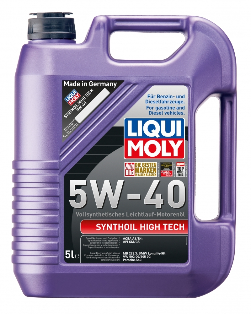 Моторное масло Liqui Moly Synthoil High Tech 5W-40 5л