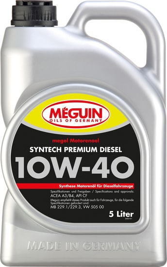 Моторное масло Meguin Megol Syntech Premium Diesel 10W-40 5л