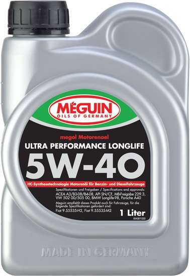 Моторное масло Meguin Megol Ultra Performance Longlife 5W-40 1л