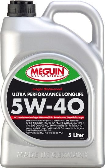 Моторное масло Meguin Megol Ultra Performance Longlife 5W-40 5л