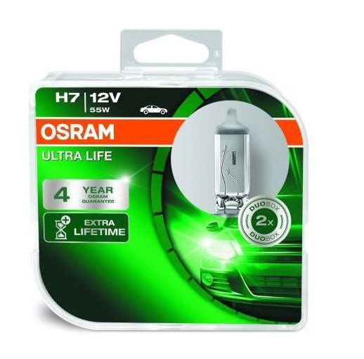 Лампа галогенная Osram H7 Ultra Life 2шт [64210ULT-HCB]
