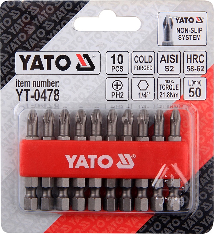 Набор бит Yato 10 предметов YT-0478
