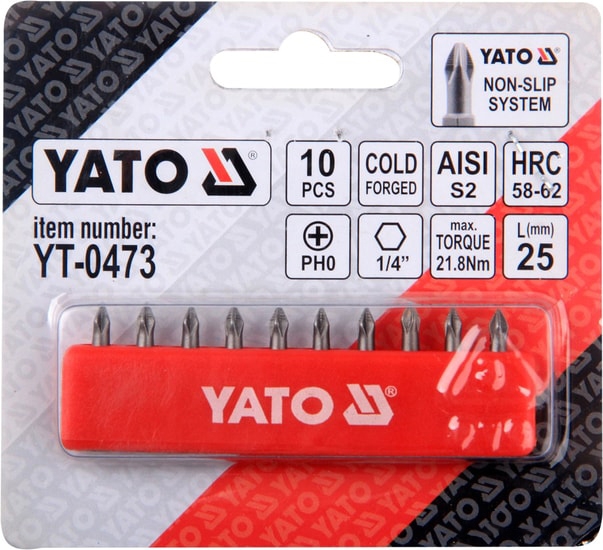 Набор бит Yato 10 предметов YT-0473