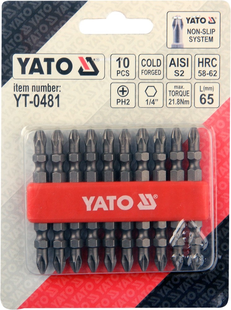 Набор бит Yato 10 предметов YT-0481