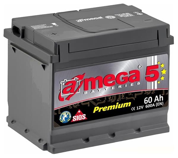 Аккумулятор A-mega Premium 6СТ-60-А3 L (60 А/ч)