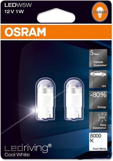 Лампа светодиодная Osram W5W LEDriving Cool White 2шт [2850CW-02B]